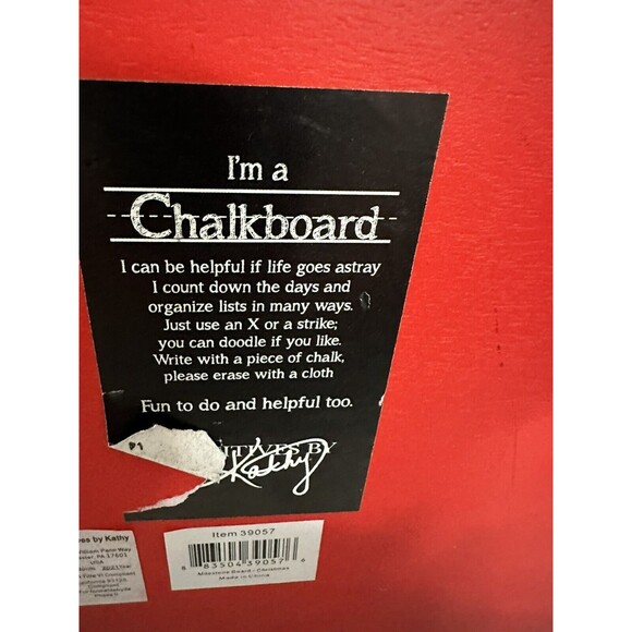 Christmas MILESTONE BOARD Wood Chalkboard Wish List Primitives By Kathy 39057 - Picture 4 of 7